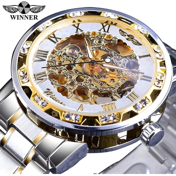 Winner Часовник Winner BE-14439 - Сребристо / Златисто / Бяло KP14439 (BE-14439)