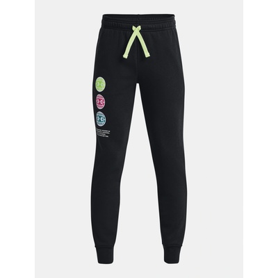 Under Armour Chlapčenské teplaky UA Rival Flc ANAML Jogger Čierna