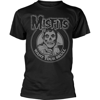 Misfits Риза Want Your Skull Grey Logo Unisex Black M (PH12730M)