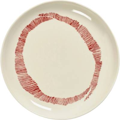 Serax XB8921004C Raňajkový tanier Feast 19 cm bielo-červený