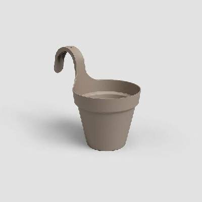 Artevasi Květináč CAPRI balkonový 20cm plast šedá matte taupe