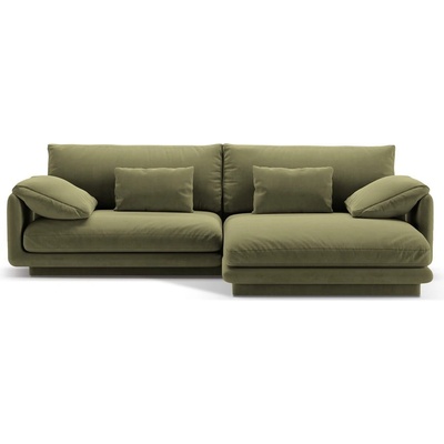 Micadoni Светлозелен кадифен ъглов диван (десен ъгъл) Torino - Micadoni (MIC_RC_184_F1_TORINO6)