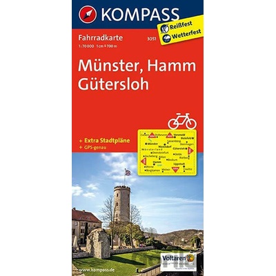 Kompass Fahrradkarte Münster Hamm Gütersloh