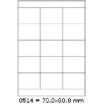 CDRmarket Самозалепващи етикети 70 x 50, 8 мм, 15 етикета, A4, 100 листа (R0ECO.0514A)