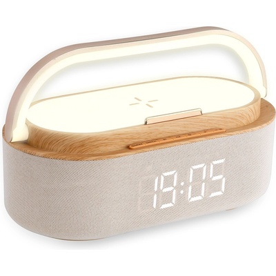 Xmart Радиочасовник Xmart AC-60LW, Bluetooth, Безжично зарядно, Нощна лампа (23259)