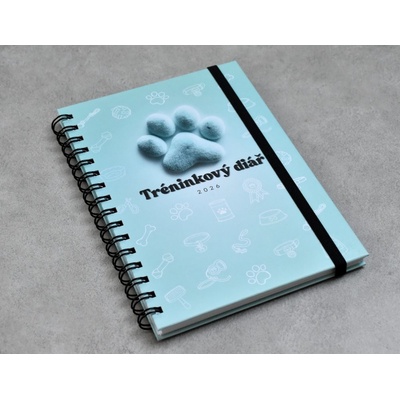 Dorella Tréninkový diář pro psy A5 122 stran 2026 tyrkysový – Zboží Mobilmania