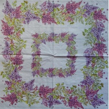 Ti flair obrúsky Lila šeříky 33 x 33 cm
