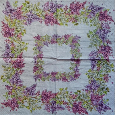 Ti flair obrúsky Lila šeříky 33 x 33 cm