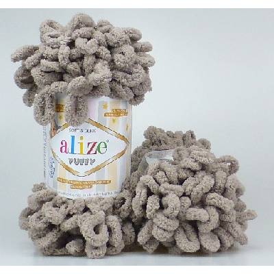Alize příze Puffy 530 bílá káva
