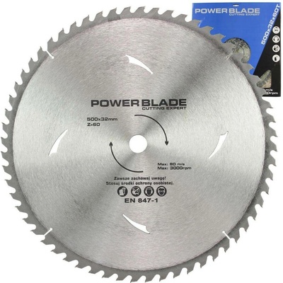 Kotouč pilový s SK plátky (vidiový), 500x60Tx32mm POWER BLADE M09077