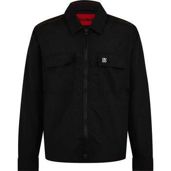 Image 1 of HUGO Men's Emalo Tailored Fit Overshirt - Black 001