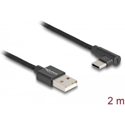 Delock 80031 USB 2.0 Typ-A samec na USB Type-C™ samec pravoúhlý, 2m, černý