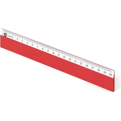 Metrie Scholar-W20HR Dřevěné pravítko červené 20 cm