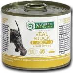 AKVATERA Nature's Protection DOG Adult Small Breeds Veal & Duck, консерва с телешко и патешко за капризни кучета от дребните породи, Литва - 200 гр