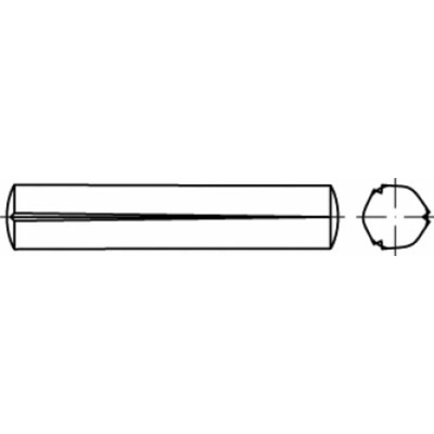 TOOLCRAFT TO-5438253 kužeľový ryhovaný kolík 3 mm ocel 250 ks