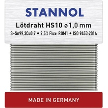 Stannol HS10 spájkovací cín bez olova bez olova Sn99,3Cu0,7 ROM1 30 g 1 mm