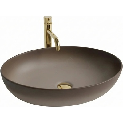 Rea REA-U0627 - Умивалник за плот CAROLA 39x51, 5 cm керамика/бежова/кафява (RE0277)