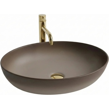 Rea REA-U0627 - Умивалник за плот CAROLA 39x51, 5 cm керамика/бежова/кафява (RE0277)