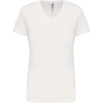 Kariban v-neck k381 / Дамска тениска с къс ръкав - бяла m (20k38100102)