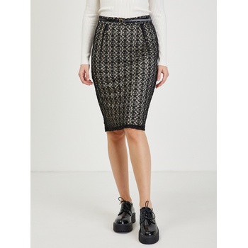 Orsay Бежово-черна дамска дантелена пола по тялото ORSAY Orsay | Cheren | ЖЕНИ | XXS