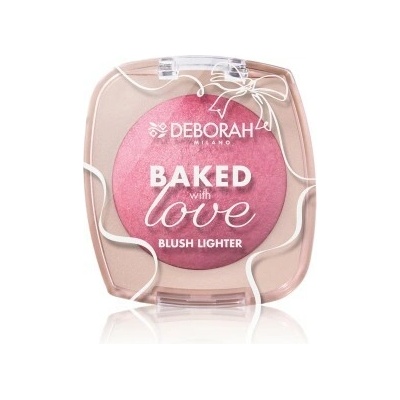 Deborah Milano Baked with Love Blush Lighter Zapečená tvářenka a rozjasňovač 06 Electric Rose cold 16,5 g