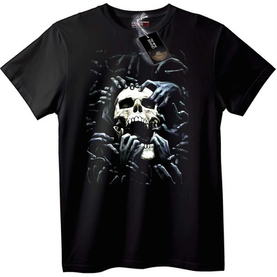 NOONEBRAND Тениска Черепни Ръце - 2XL, White