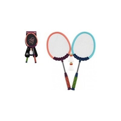 Sada badminton 2 pálky plast/látka 60cm 2 ks míček/košíček na kartě