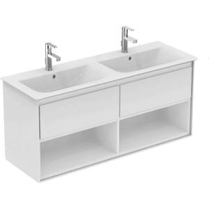 Ideal Standard Connect Air - Шкаф двоен за мивка 120см бял гланц/бял мат лак E0829B2 (E0829B2)