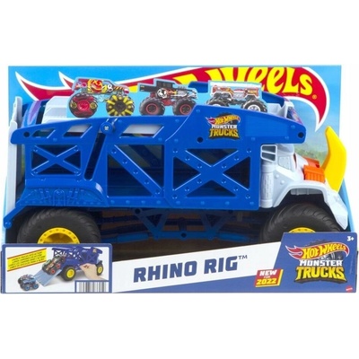 Mattel Hot Wheels MONSTER TRUCKS RHINO RIG TRANSPORTÉR NOSOROŽEC
