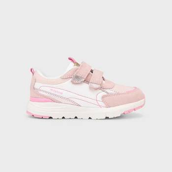 Mayoral Маратонки в бяло и розово с велкро за момиче Майорал