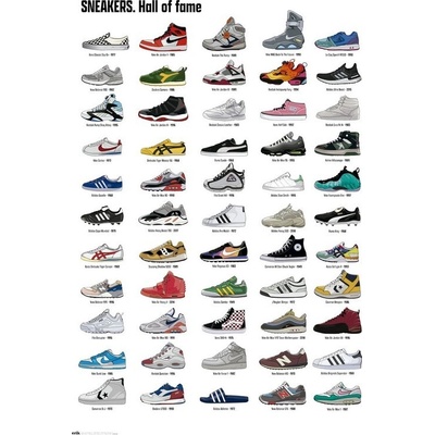 Plagát, Obraz - Sneakers - Hall of Fame, 61 × 91.5 cm