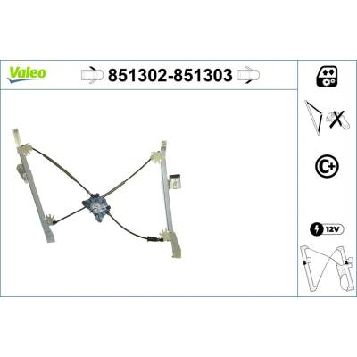 Mechanizmus zdvíhania okna VALEO 851302