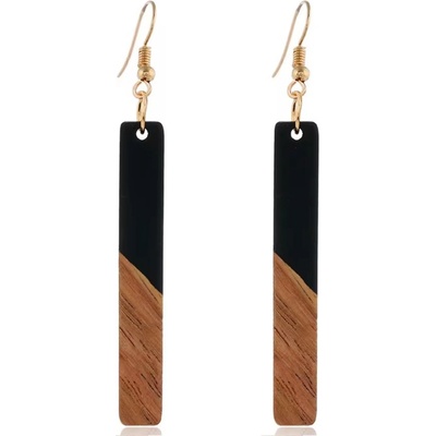 Izmael náušnice Wow Resin Černá KP32690