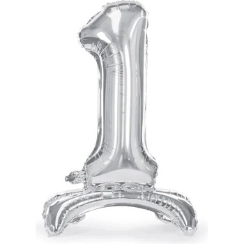 Image 1 of PartyDeco Свободностящ балон от фолио 1 сребрист 70 см