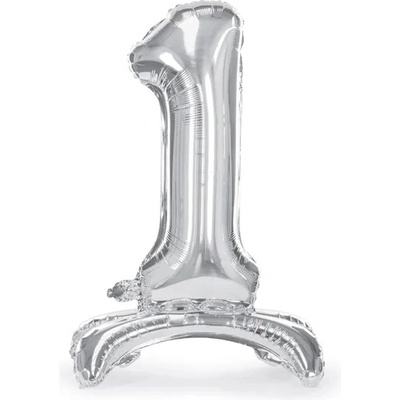 PartyDeco Свободностящ балон от фолио 1 сребрист 70 см