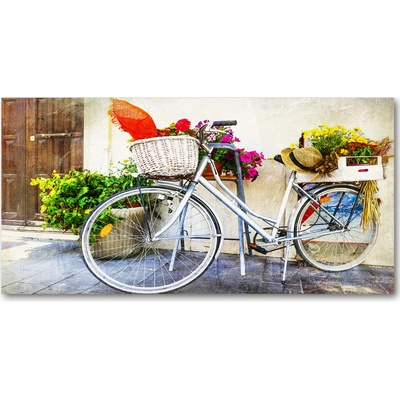 Foto obraz fotografie na skle biele koleso 100x50 cm