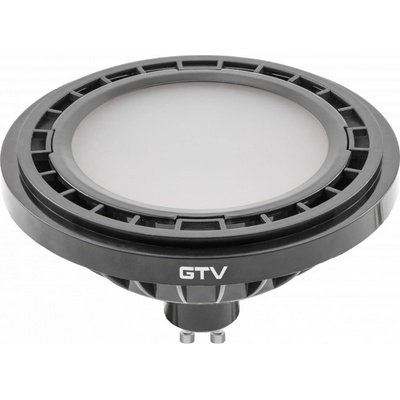 GTV LED, A-G, ES111, 3000K, GU10, 12,5W, AC220-240V, 120°, 1100lm, 109mA, černá