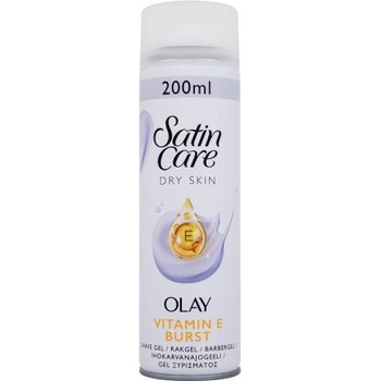Gillette Satin Care Olay Vitamin E Burst Shave Gel гел за бръснене за суха кожа 200 ml за жени