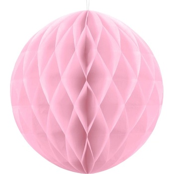 PartyDeco Хартиена Топка за Декорация, Светлорозова, 30 см