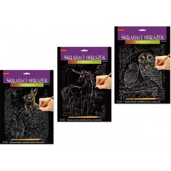 SMT Creatoys Škrabací obrázek duhový A4 23x32cm 3 druhy