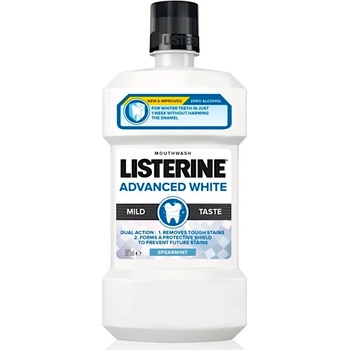 Listerine Advanced White ústní voda s bělicím účinkem příchuť Clean Mint (Multi-Action Mouthwash) 1000 ml