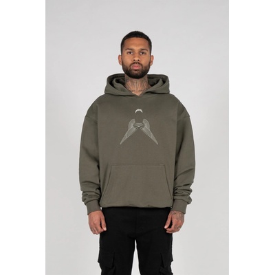 Urban Classics Суичър HIGHER THAN HEAVEN V. 5 with Ultra Heavy Hoody olive XXLUB-MJG11586-00176 - Бял, размер XXL
