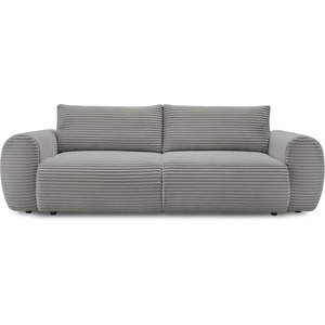 Bobochic Тъмносив разтегателен диван от рипсено кадифе 257 cm Lucien - Bobochic Paris (104877)