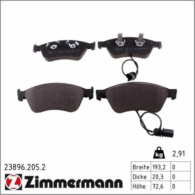 Sada brzdových platničiek kotúčovej brzdy ZIMMERMANN 23896.205.2 23896.205.2
