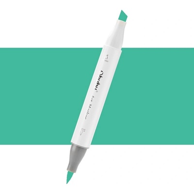 Lihová fixa OHUHU oboustranná Brush & Chisel, Pond Green (G360)