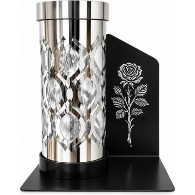 Prometheus Náhrobný kahanec Solárny / USB strieborný 21 cm
