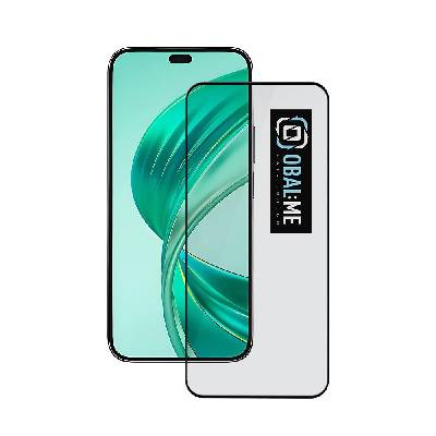Oбхващащо и ръбовете стъклено защитно покритие за дисплея на Honor 200 Lite, X8b, X8c - OBALME Tempered Glass Screen Protector 5D (черен-прозрачен)