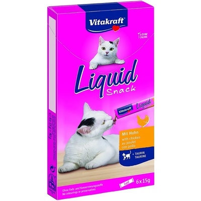 Vitakraft Cat Liquid snack kuře & taurin 6 x 15 g