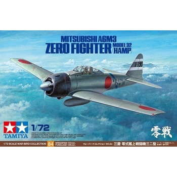 Tamiya Mitsubishi A6M3 Zero Fighter Model 32 Hamp 1:72