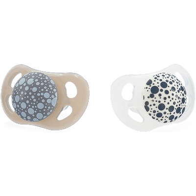 Биберон Twistshake 2 броя 0-6 м Pastel Grey White (7350083125941)